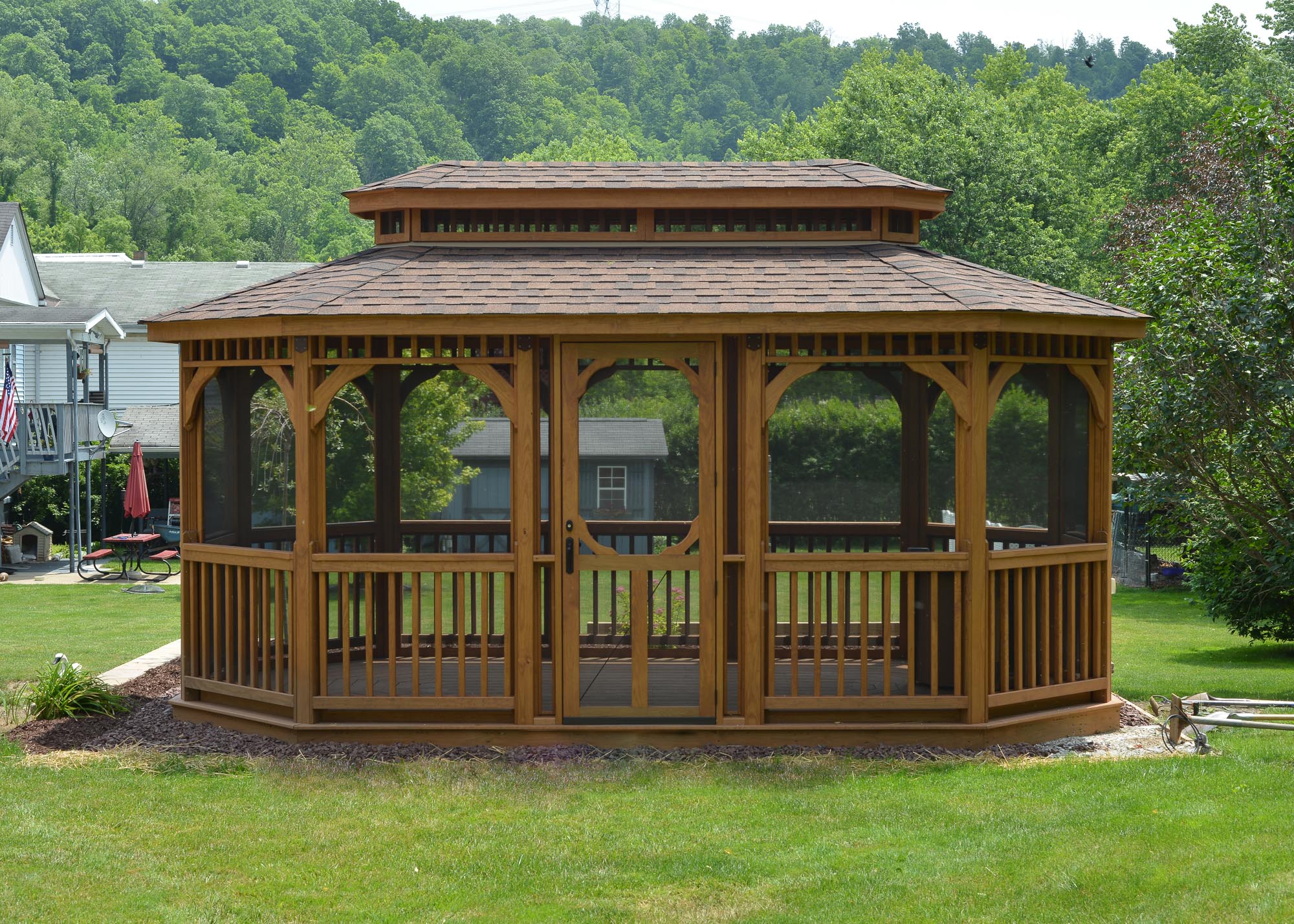 Wood Oblong Gazebo - Image 3