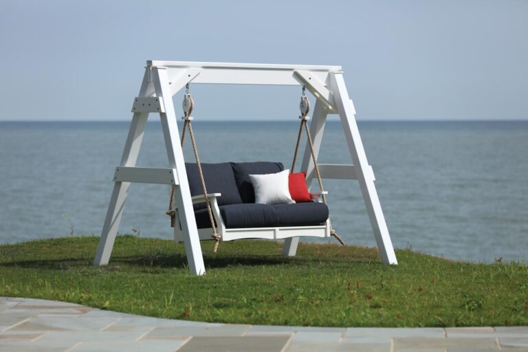 Classic Terrace Love Seat Swing by Miller's Mini Barns