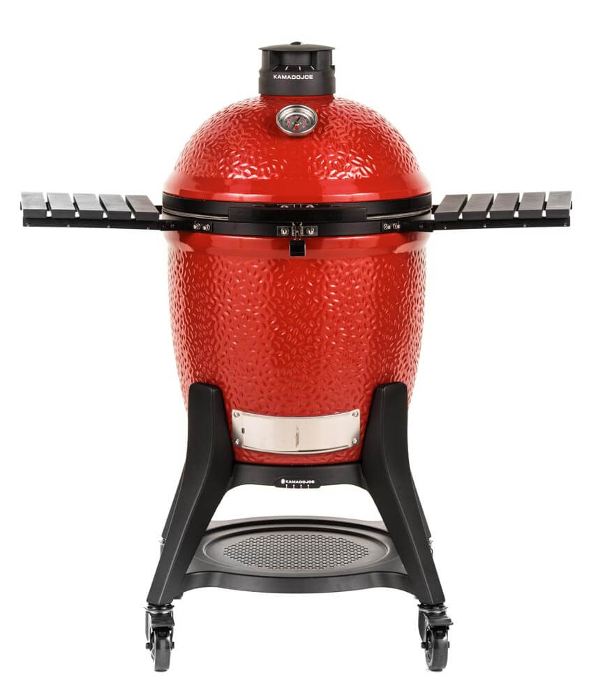 Kamado Joe Grills Classic III grill,Classic III grill with tools hanging on the hooks,Inside view of a Classic III grill,Classic II grill Without Cart,Slo Roller cooking grate,covered girl beside a lounge chair,Ceramic Soapstone