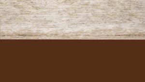Rectangle Fire Pit Colors Seashell on Chocolate Brown Natural Finishes - Two Tone